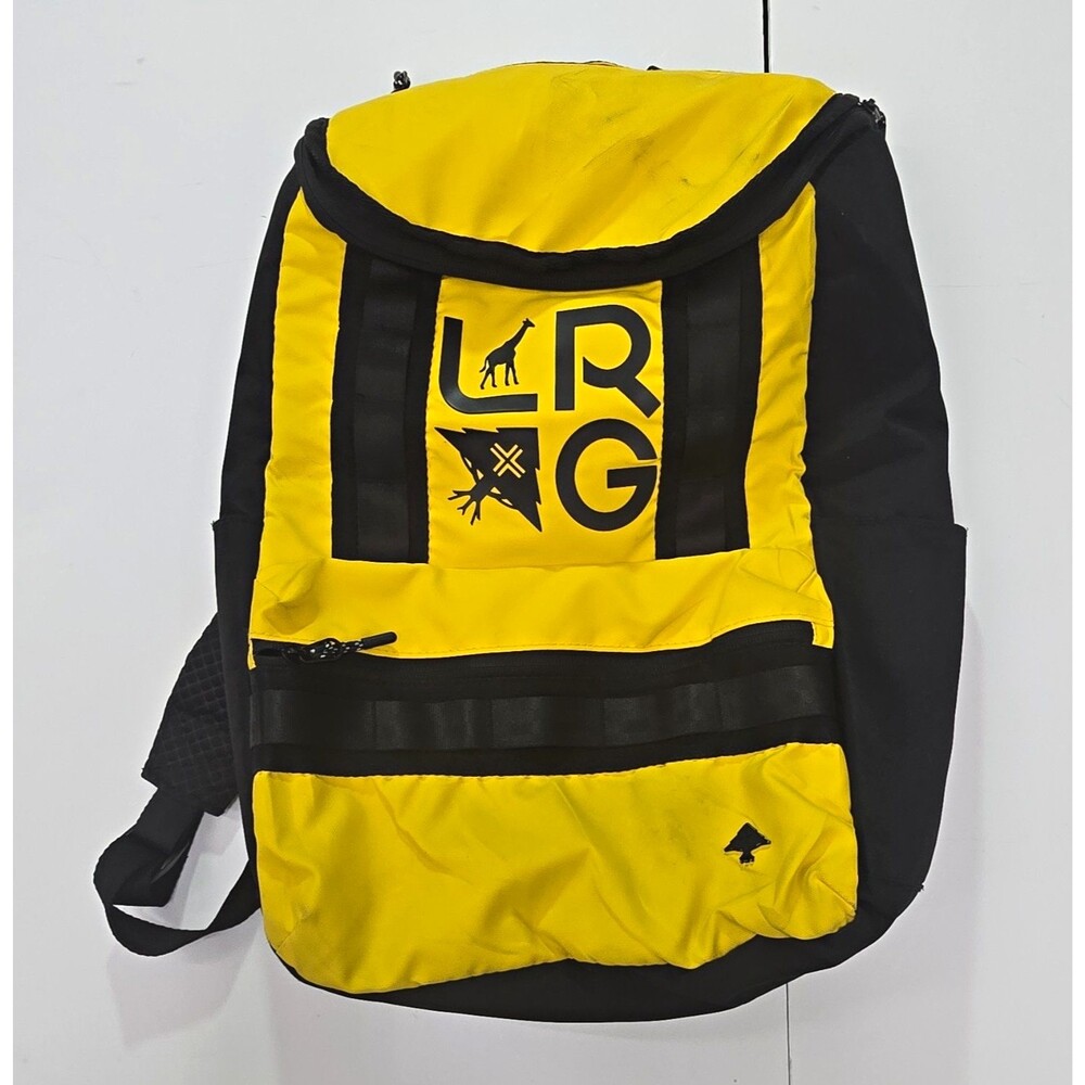 LRG Yellow/Black Backpack 15L Fits 15" Laptop Polyester 2-Pocket Zip Padded